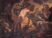 Johann Carl Loth Fupiter and Merury being entertained by philemon and Baucis oil painting